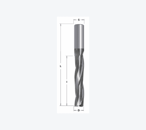 C703 Spiralni rezkar (pozitiven izmet)-AlCrN